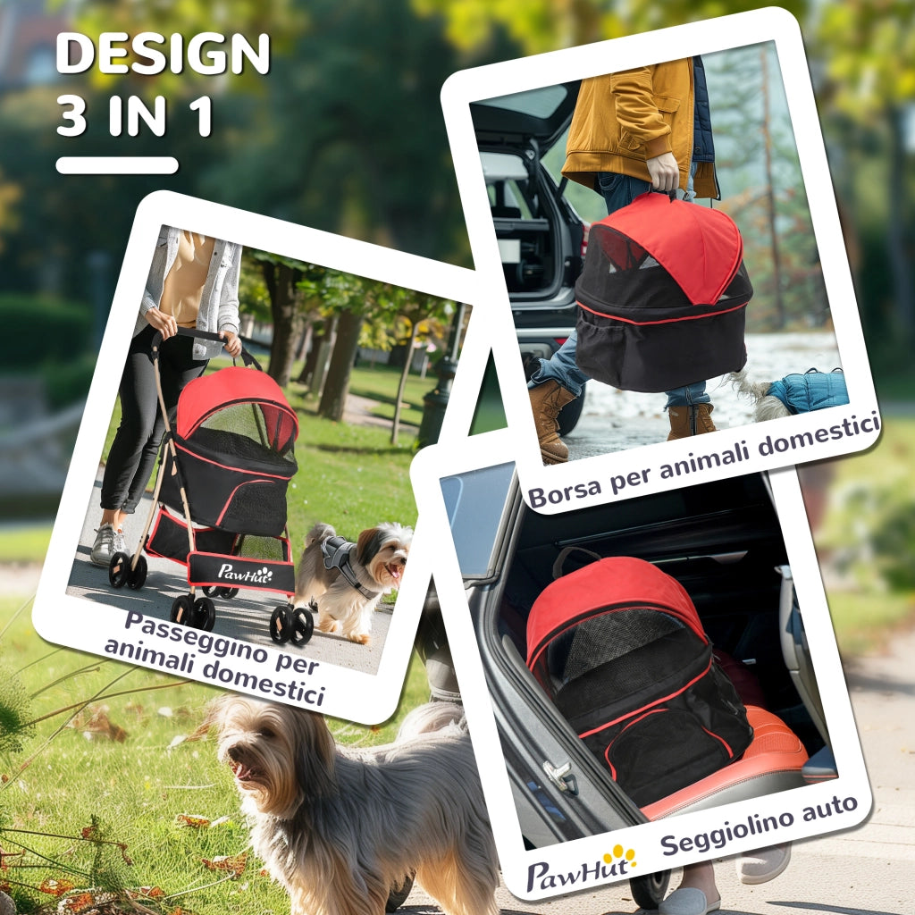 Cuscino per Cane con Guinzagli ¨C Zephmum ¨C Rosso e Nero 82x49.5x98 cm