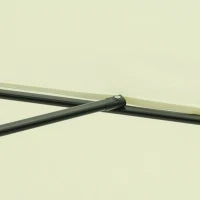 Ombrellone da Giardino e Terrazza Ø2.7x2.5 m Rotondo con Testa Inclinabile e Resistente ai Raggi UV 50+, Beige