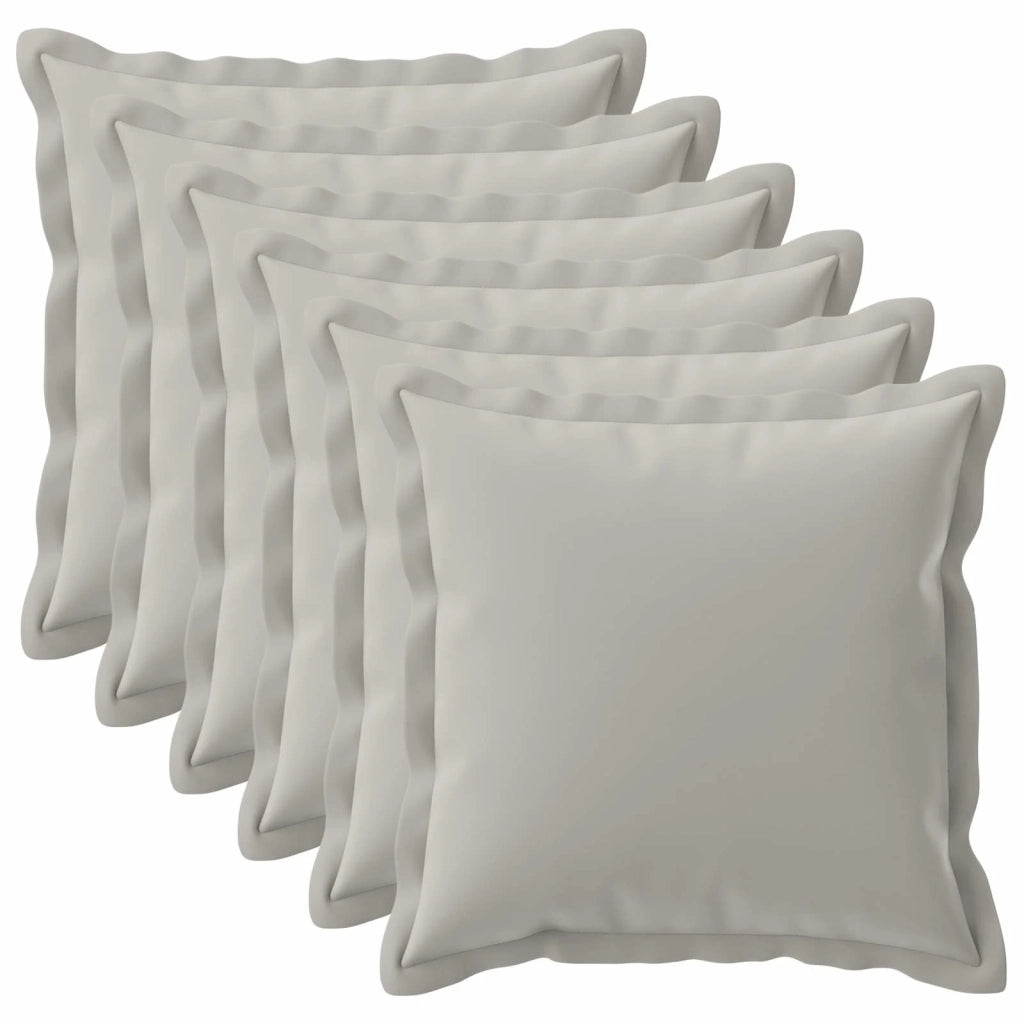 Federa 6 pcs HOUTEN Grigio 70 x 70 cm Poliestere 921418