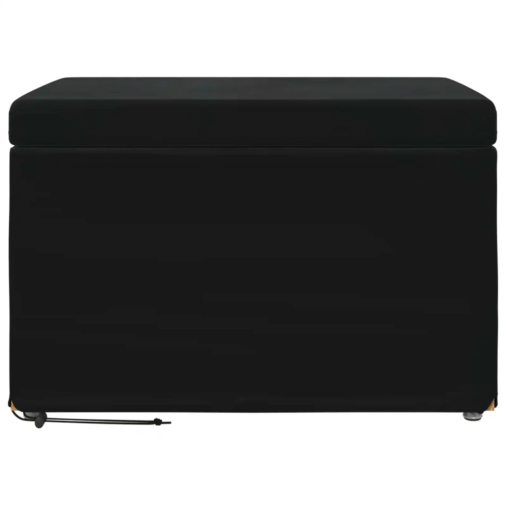 Pouf Nero 61 x 41 x 40 cm Velluto e Legno Ingegnerizzato 876769