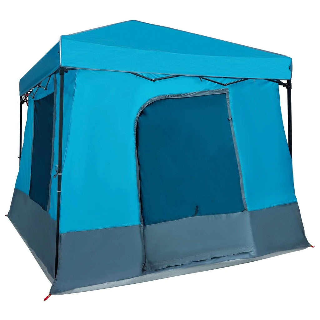 Set di Tende da Campeggio con tetto 2 pcs Blu Taffeta e Tessuto