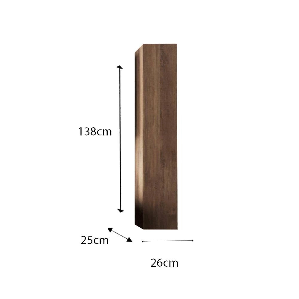 Colonna bagno sospesa Salemi 26x138h colore rovere mercure