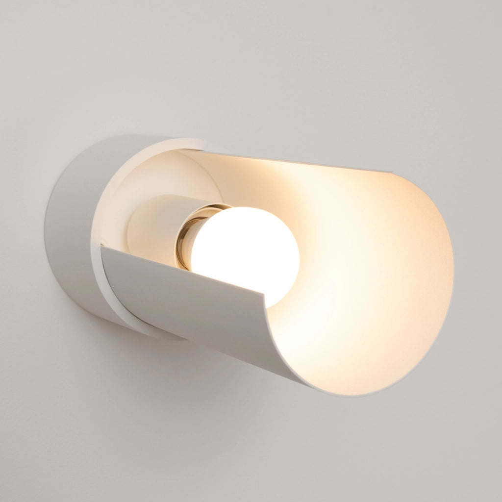 Applique moderna bianca tonda orientabile E27 Pure Lume