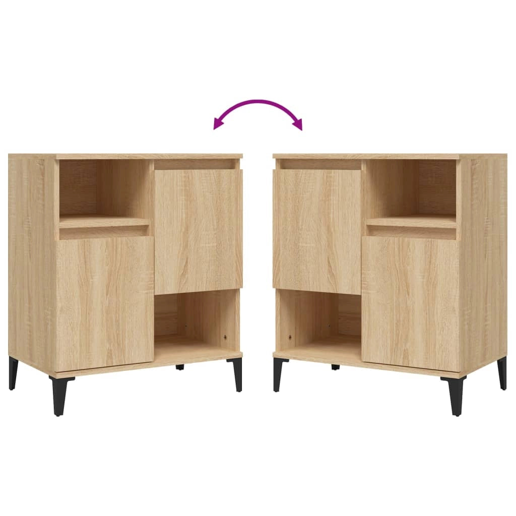 Buffet credenza cassettiera armadio mobile contenitore organizer per cucina soggiorno salotti set di 2 Sonoma 60 x 35 x 70 cm in legno ingegnerizzato marrone 02_0036821