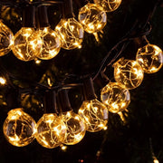 Decorazione di Natale all'aperto Filo di luce per esterno IP65 impermeabile-Lucina esterna 117M 30+3 G40-Lucina esterna 155 luce LED con presa per dentro e fuori-Decorazione per giardino Patio Natale Matrimonio Festa