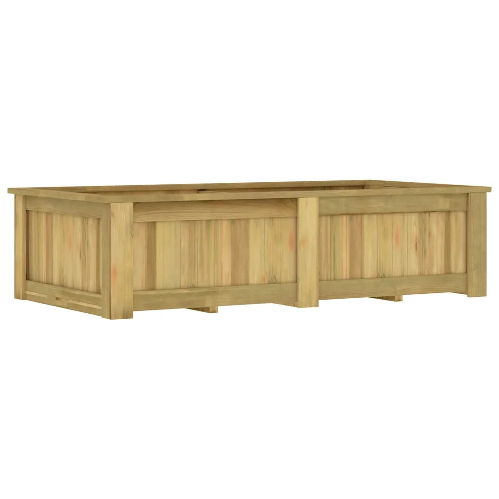 Fioriera | Cassetta per fiori | Vaso Rialzata 196x100x50 cm in Legno di Pino Impregnato