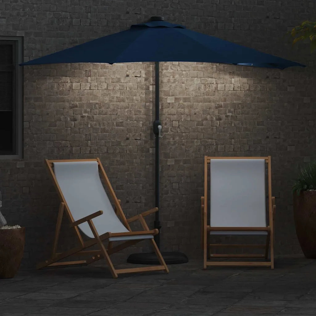 Ombrello da giardino-Ombrellone da spiaggia Azzurro 294 x 150 x 224 cm