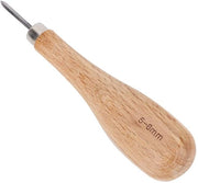Pomolo Ergonomico Senza Boccioli - Stampa di Acciaio - Finitura in Pelle - Lame Affilate - Manico con Manico Rotativo - Disegno Leggero - Stampa in Pelle