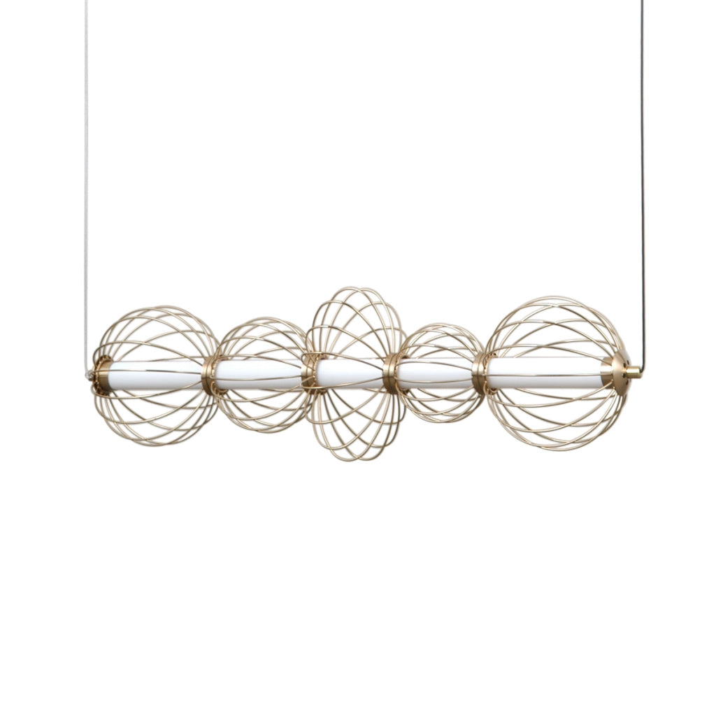 Lampada a sospensione RABEL oro tubolare LED 18W Italux