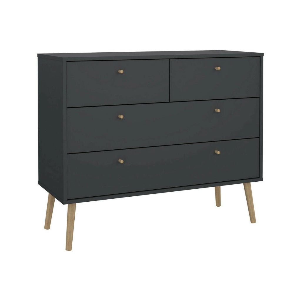 Cassettiera Pelagie, Settimino multiuso, Comò camera da letto, Mobile con cassetti, 99x39 h82 cm, Grigio