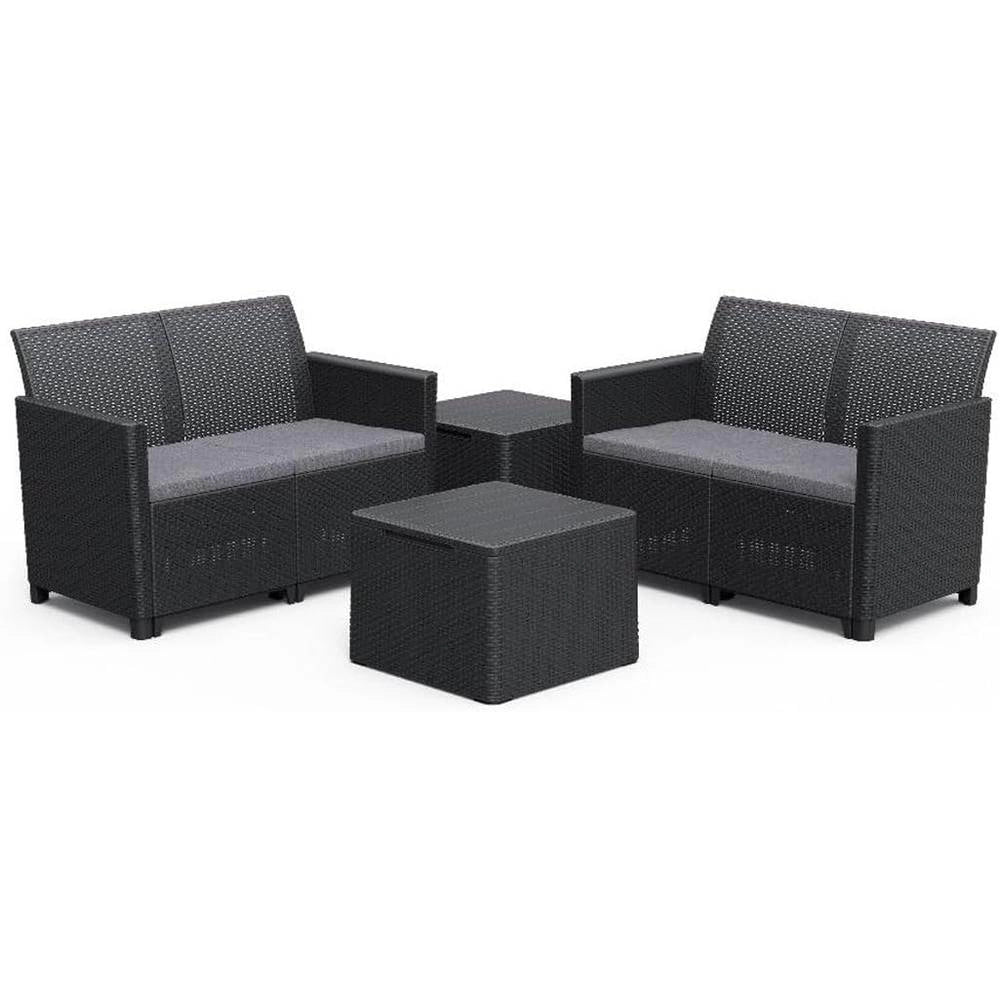Set da Giardino Keter Claire 2 Divani 1 Tavolino