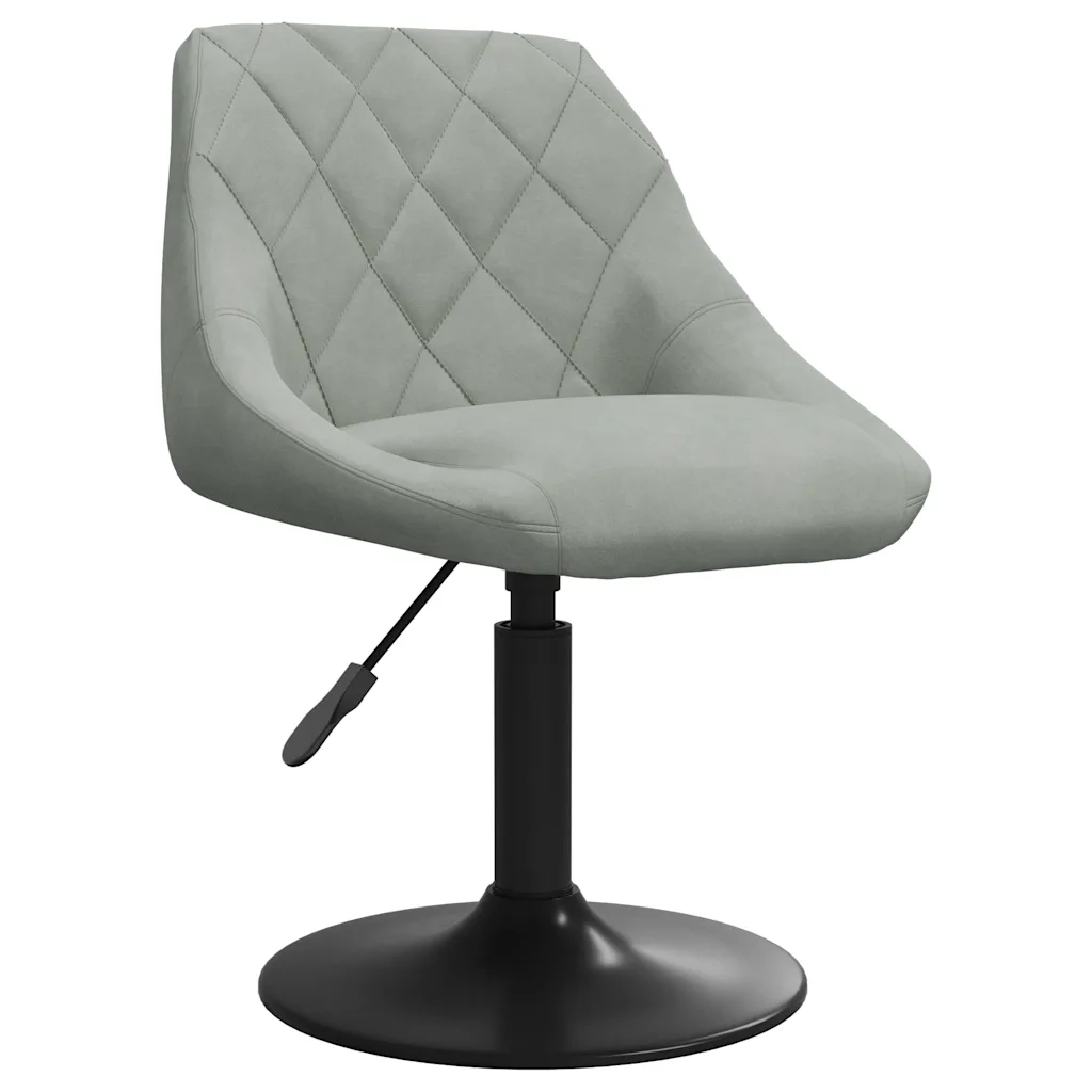 Sedie da Pranzo Girevoli 6 pz Grigio Chiaro in Velluto 3088802