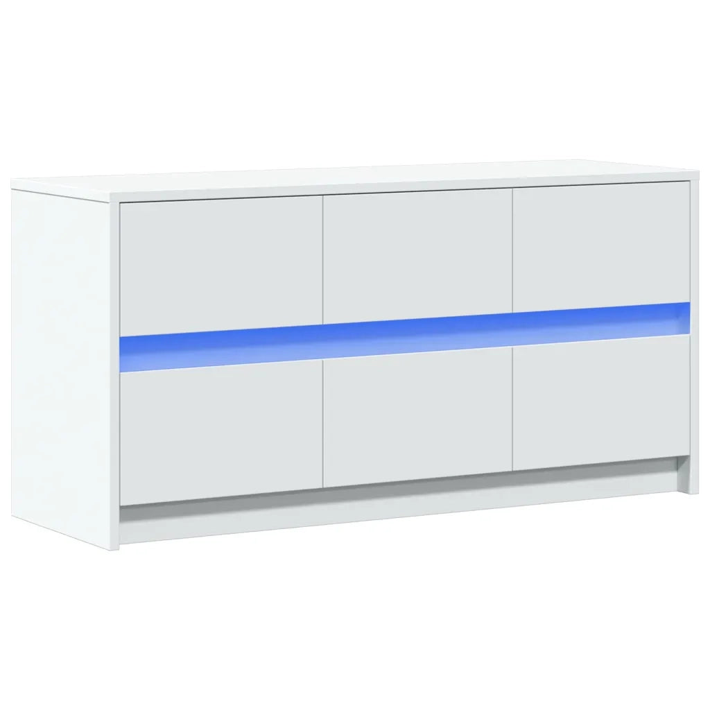 Mobile Porta TV con LED Bianco 100x34x50 cm in Truciolato 852215