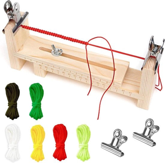 Kit per creare un bracciale DIY - Attrezio per cinture di paracorda adattabili - Strumento per intrecciare fascette in legno