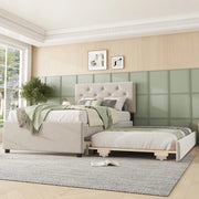 letto imbottito velluto beige 90 x 200 cm