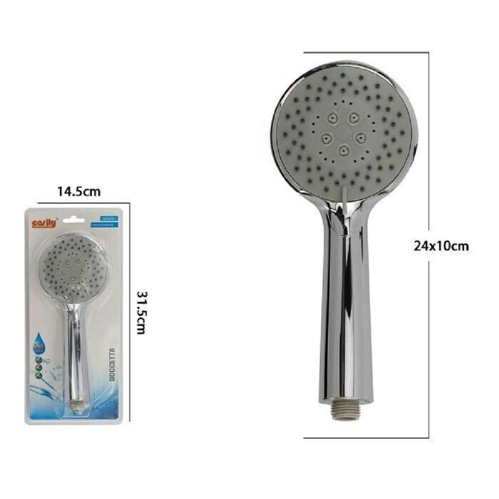 Trade Shop - Doccetta Doccino 24x10cm Bagno Soffione Doccia Cornetta Rotondo Moderno 69323 -