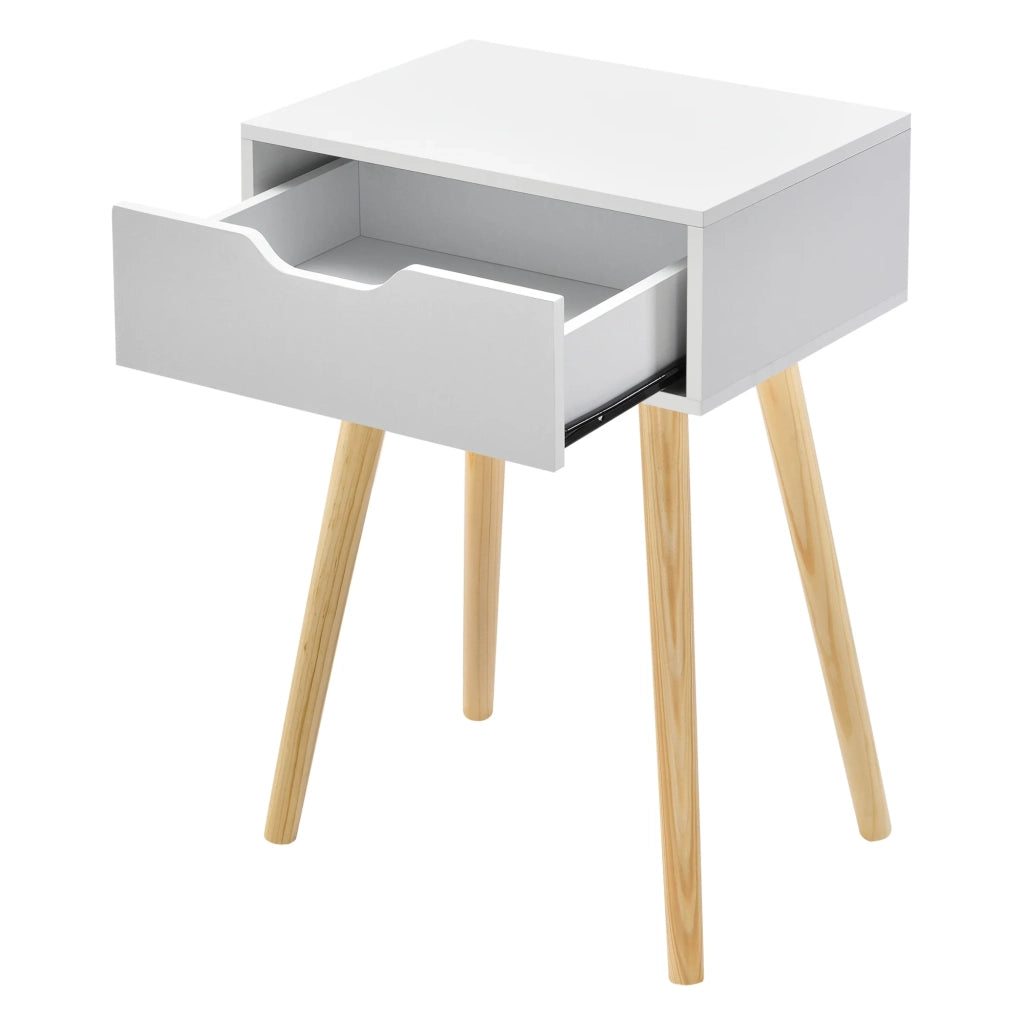Set di 2 tavolini laterali 60 x 40 x 30 cm bianco 03_0009717