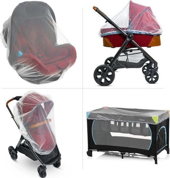 Ombrello per passeggino - Ombrello per bambini - Passeggino - Sedile auto e Pack N Play - con elastico aderente e corda di tiraggio