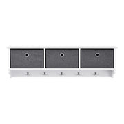 Appendiabiti da parete 30 x 100 x 20 cm bianco grigio argento 03_0008181