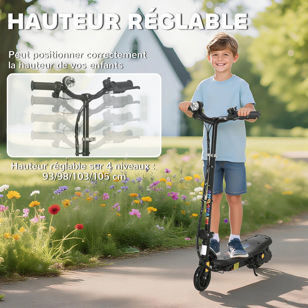 Trottinette elettrica pieghevole per bambini ¨C zephmum ¨C 120W 12km/h nero