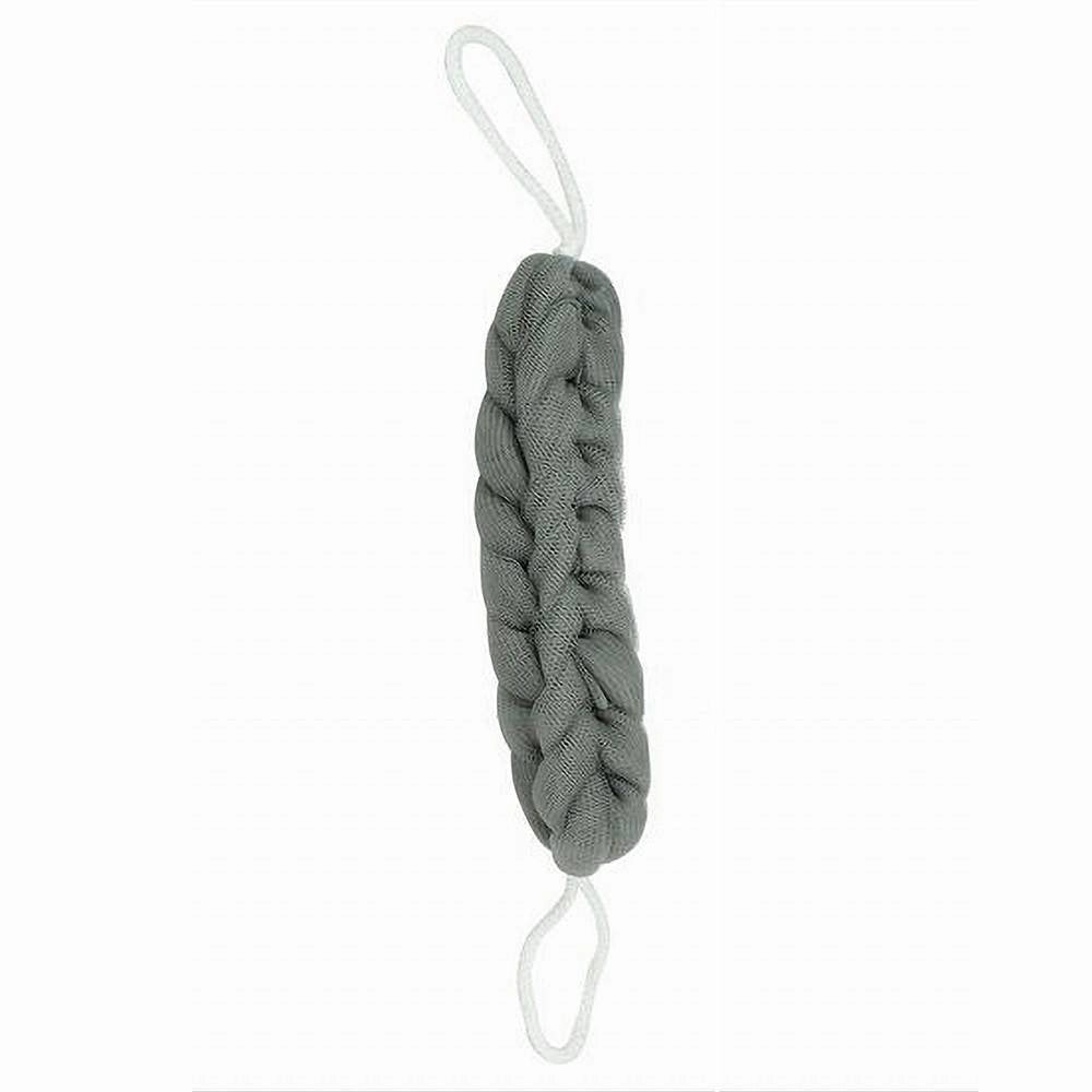 Trade Shop - Lavaschiena Spugna Rete Esfoliante Bagno Doccia A Treccia Scrubber 79593 Grigia -