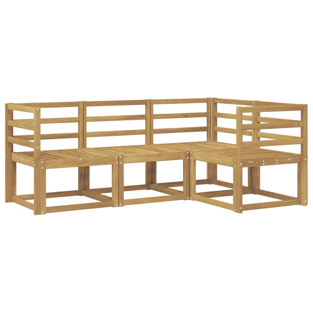 Set di divani da esterno 4 pcs Bianco 185,5 x 126,5 x 73 cm 3387543