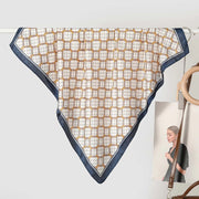 Nuova sciarpa da donna in seta stampata, stile coreano, sciarpa decorativa alla moda e versatile.