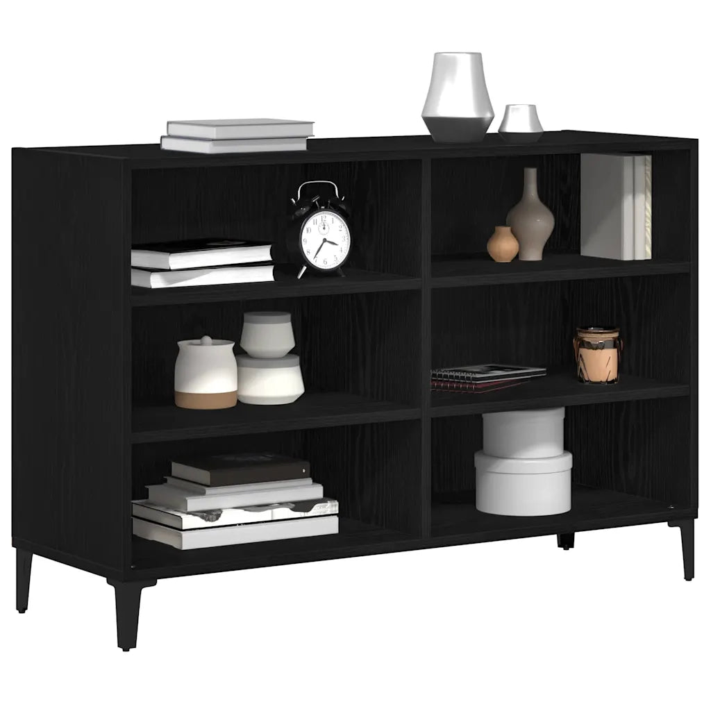 Credenza Rovere Nero 103,5 x 35 x 70 cm Legno multistrato 862591