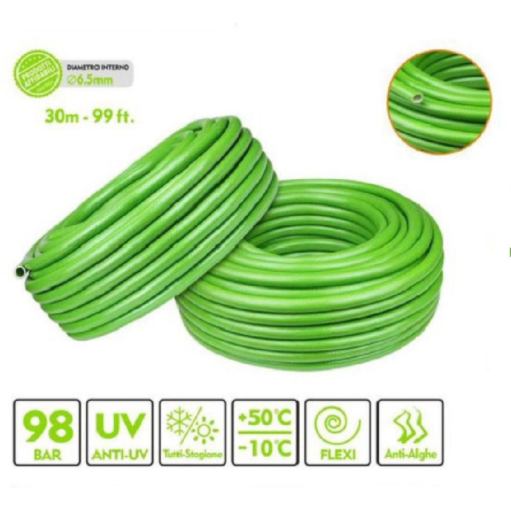 Trade Shop - Tubo Per Giardino Irrigazione In Pvc Verde Pompa Acqua 30 Mt 99 Ft ø 6.5mm 57514 -