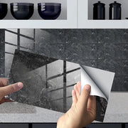 Tegelstickers in stile marmoreo 12x6 pollici, 32 pezzi, PVC, pellicola da parete, adesivo self-levelante, impermeabile, per cucina, armadi, mobili, tavolo.