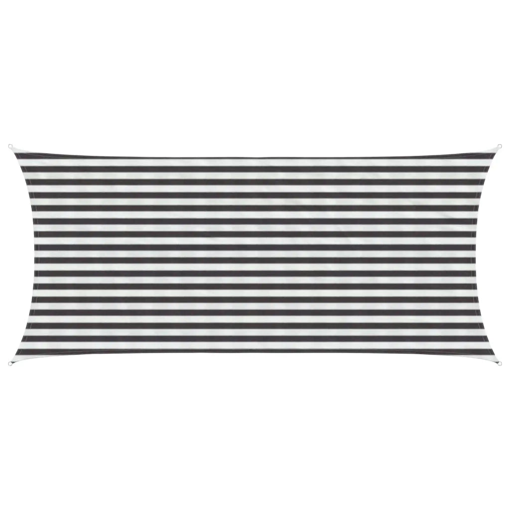 Vela Parasole | Telo Ombra | Vela da ombra Antracite e Bianco 2 x 4 m HDPE