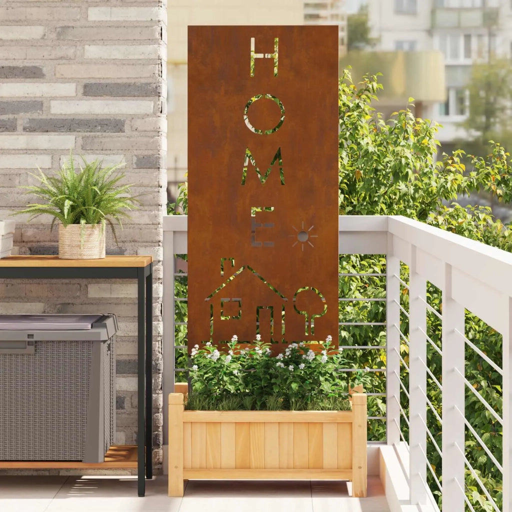 Schermo per privacy in giardino Traforo Ruggine 50 x 140 cm CFW5028393