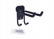 Set di chiodi a muro per fissare, con 2 chiodi, 19,5 cm - chiodi a muro per garage fino a 15 kg - hanger per bicicletta, nero - doppie viti per appendere biciclette, attrezzi da giardino, attrezzi e scale, viti incluse