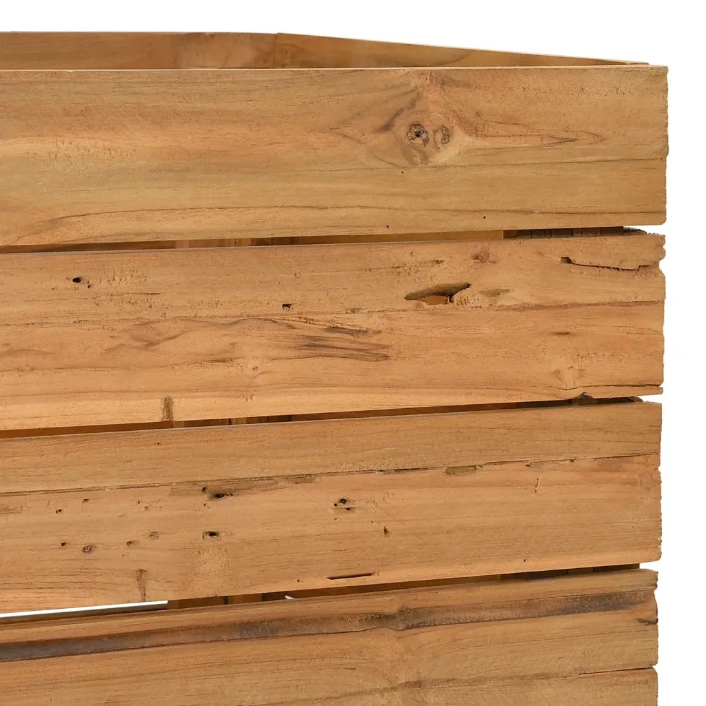 Letto Rialzato 100x40x55 cm Legno di Teak di Recupero e Acciaio 47425