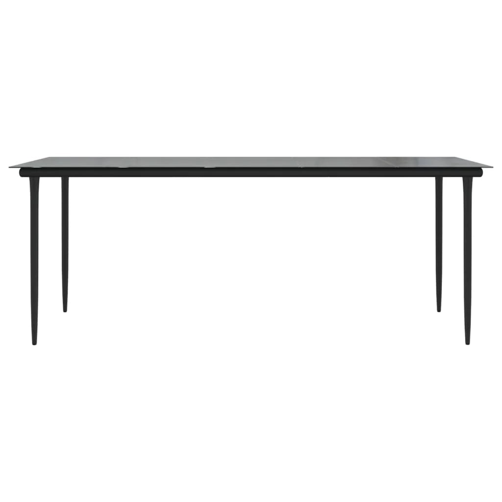 Set da pranzo da giardino in rattan nero PVC da 9 pezzi 02_0014480