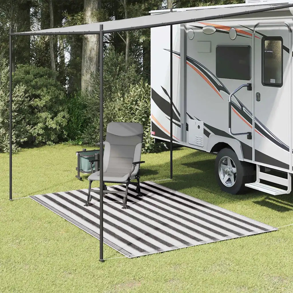 Tappeto da Tenda 200x300 cm Antracite e Bianco 310817