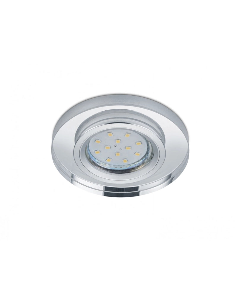 Faretto da Incasso Rotondo Kristallglas Pirin GU10 Cromo Trio Lighting