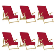 Asciugamani da Spiaggia 6 pz Borgogna 60x135 cm Tessuto 400 GSM CFW1072760