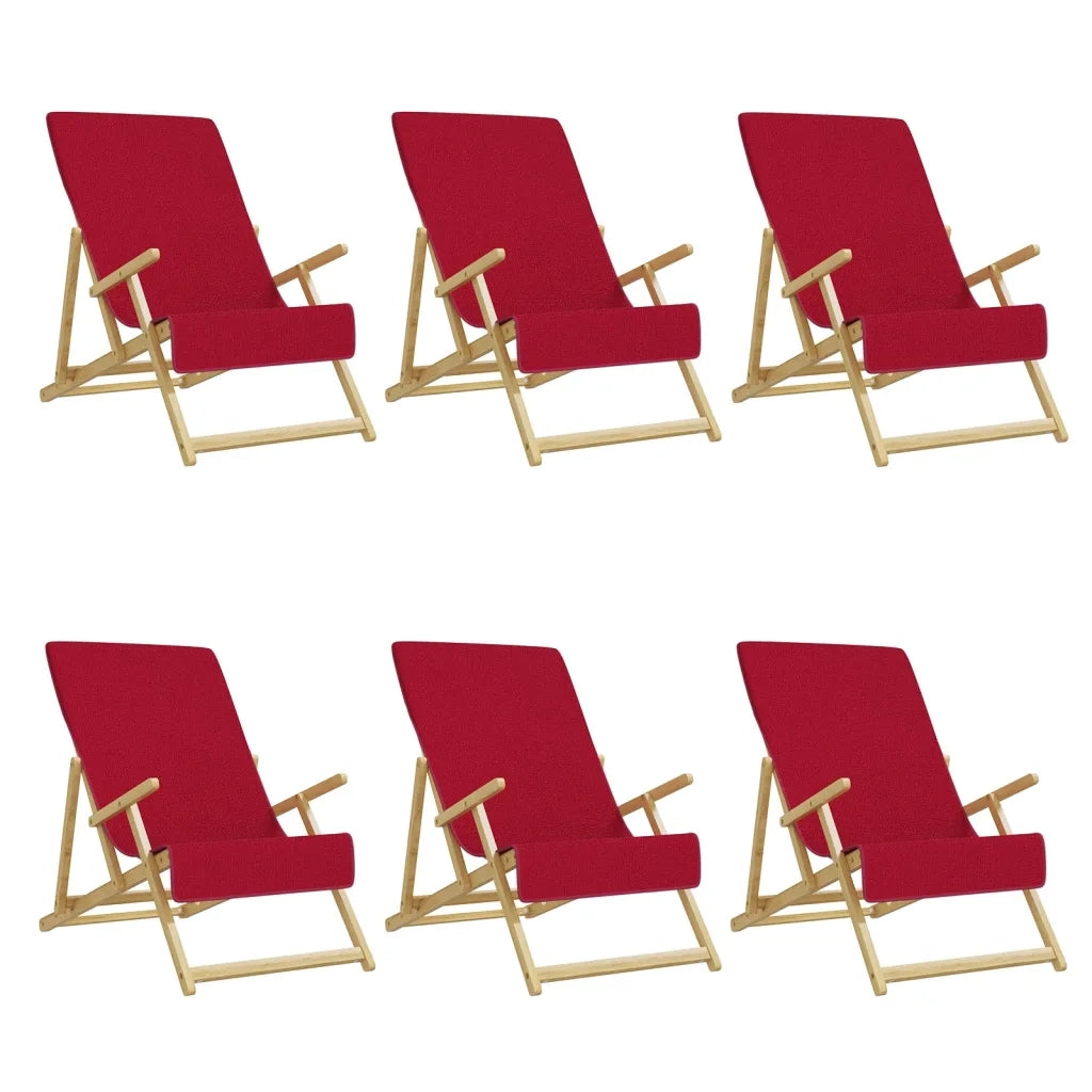 Asciugamani da Spiaggia 6 pz Borgogna 60x135 cm Tessuto 400 GSM CFW1072760