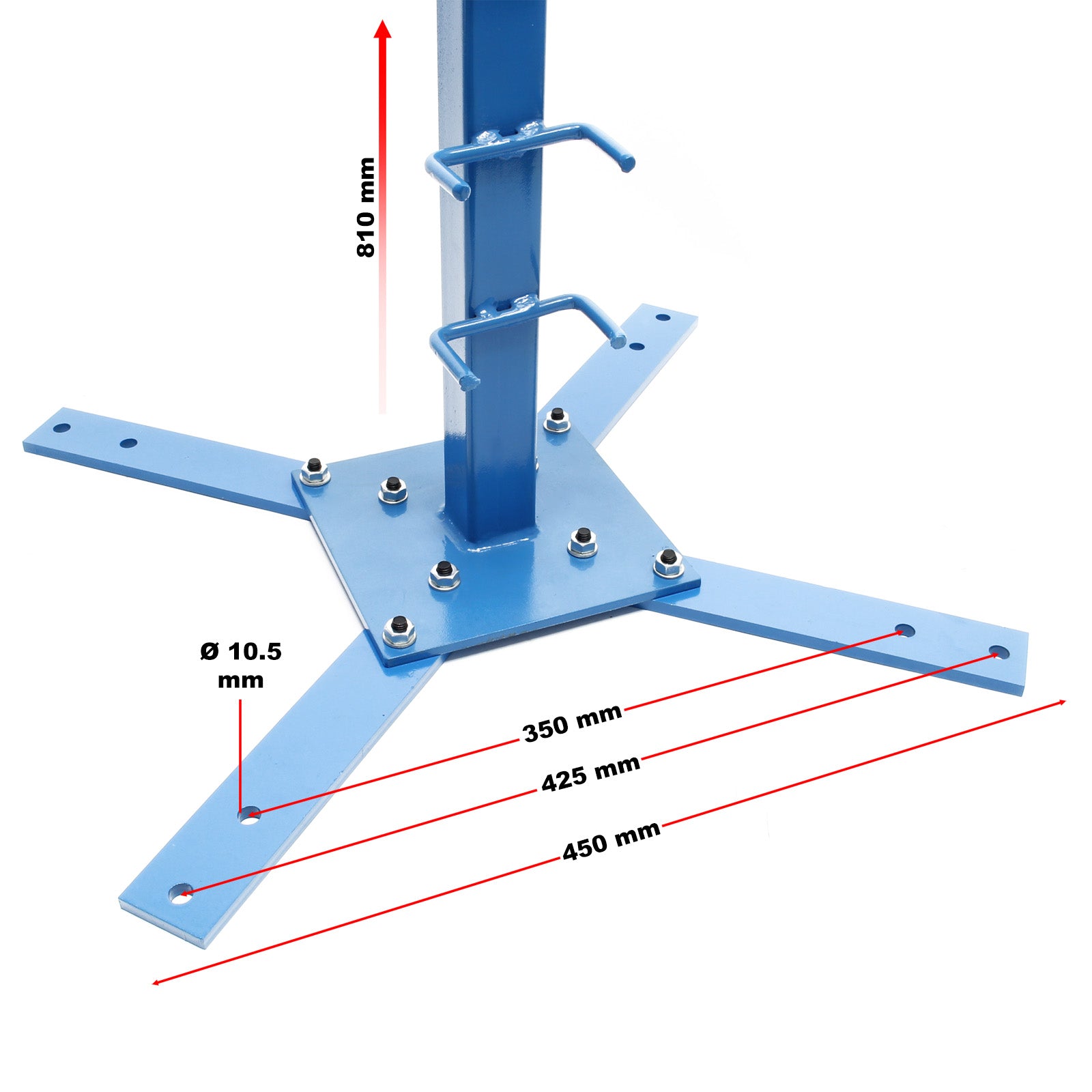 Cavalletto di supporto per bordatrice manuale con porta matrici