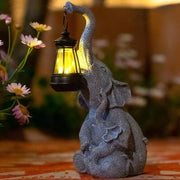 Regali impermeabili per mamma, nonna e familiari anziani: statue di elefanti alimentate da energia solare per la decorazione esterna