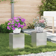 Supporto per piante 2 pcs Argento 24 x 24 x 35 cm 865810