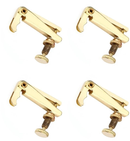 Accessori per violino - Set di 4 pezzi - Lega dorata - Anticorrosione - Duratura - Facile da montare