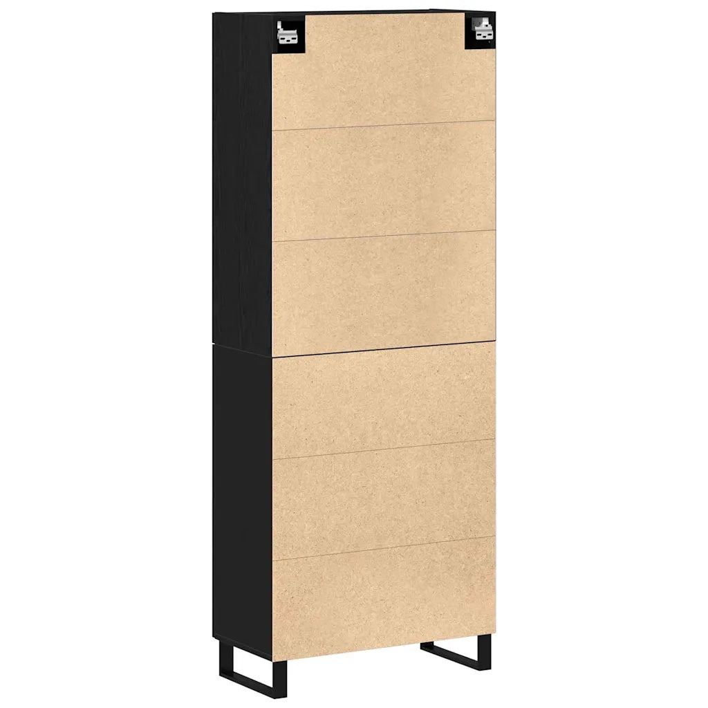 Credenza 2 pcs Rovere nero 69,5 x 34 x 180 cm 3333104