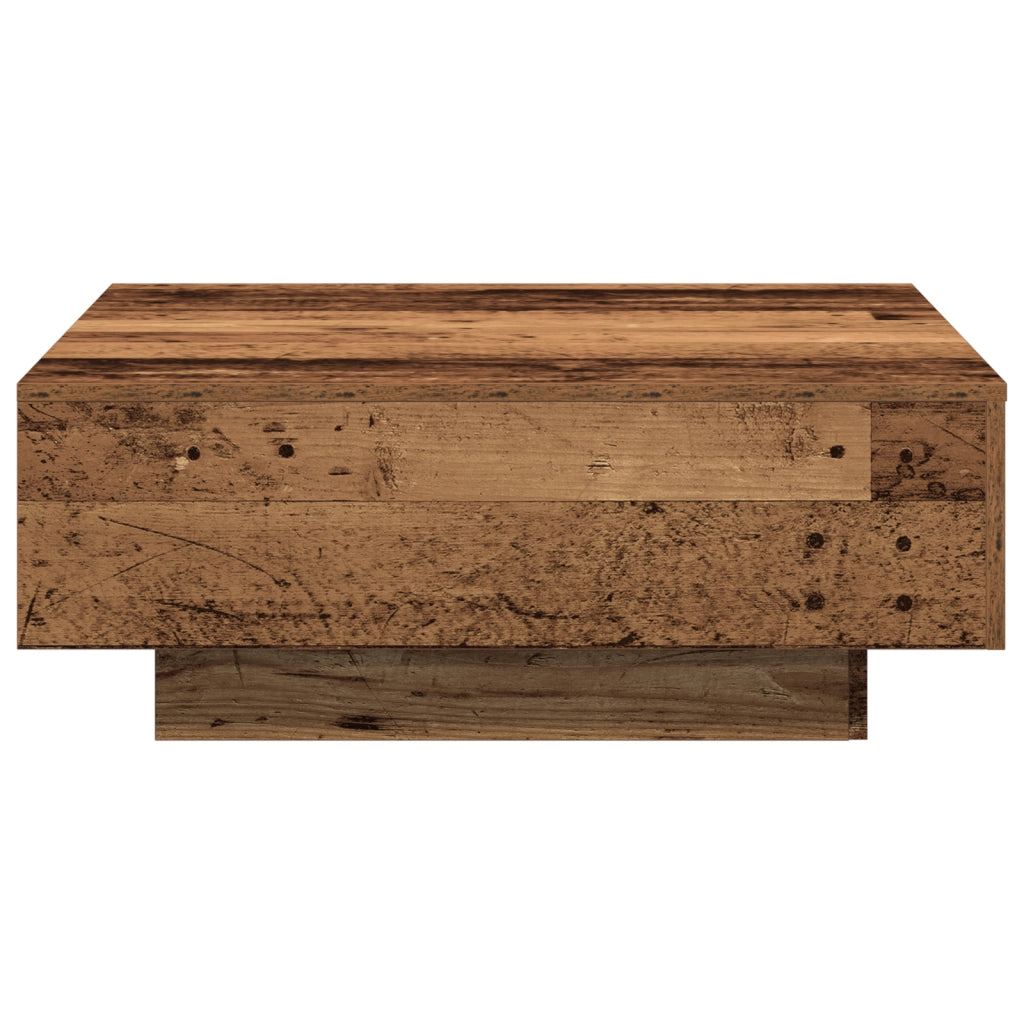 Tavolino da caffÃ¨ in legno riciclato 80x80x31 cm in legno ingegnerizzato