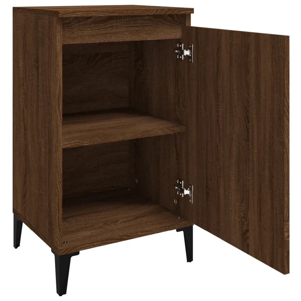 Comodini 2 pz Rovere Marrone 40x35x70 cm in Legno Multistrato 819659