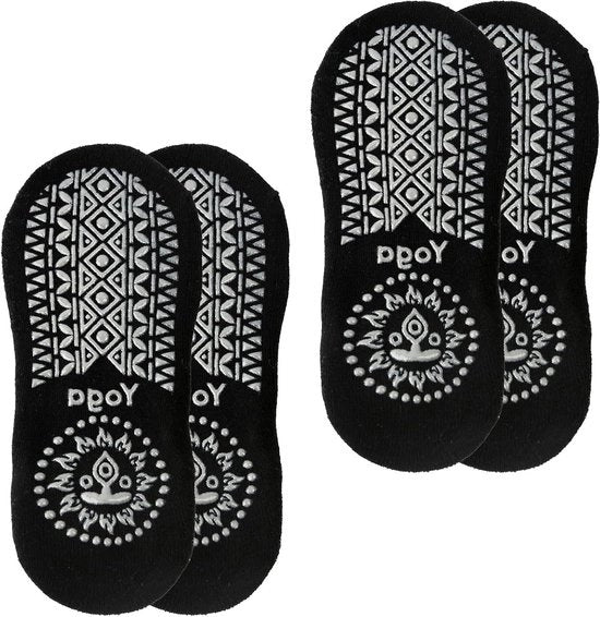 Sokkini anti-scivolo per yoga e Pilates - adatto per yoga, barre, Pilates, danza - ideale per piedi nudi - per uso domestico e ospedaliero - unisex - nero