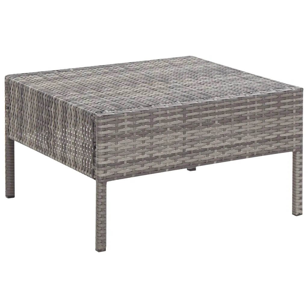 Set Divani da Giardino 5 pz con Cuscini in Polyrattan Grigio cod mxl 38824