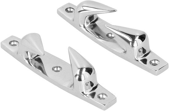 Accessori per Barche - Cleat di Attracco in Acciaio Inossidabile 316 - 2 Pezzi - 119mm/4.69pollici - Accessori per Barche - Attacco Rafforzato - Montaggio Facile