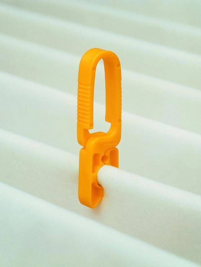 Foppapedretti Clothy Pegs - Set da 12 mollette stendipanni in nylon Mono Splitblocco, 10×20×70 mm, compatibile per uso indoor-outdoor, confezione rosso-Bianco-giallo, senza molla